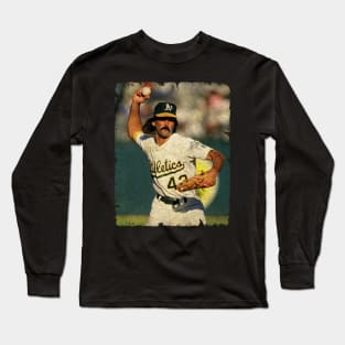 Dennis Eckersley in Oakland Athletics Long Sleeve T-Shirt